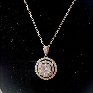 2ct Moissanite sterling silver necklace